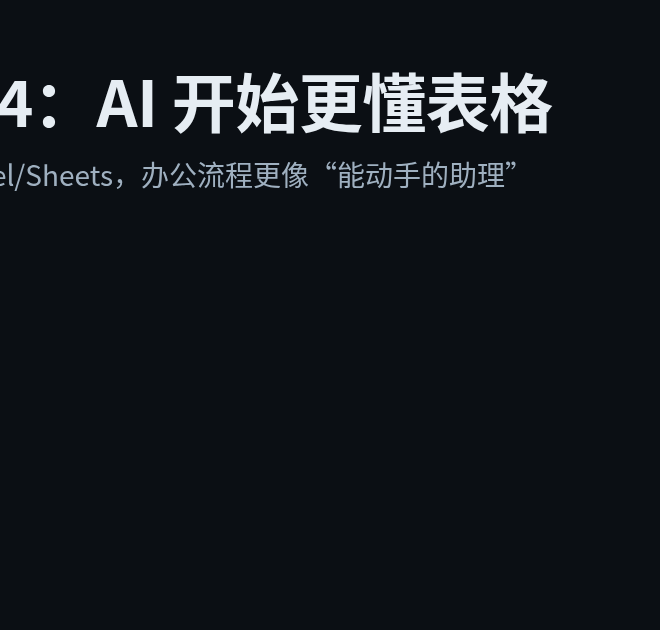 GPT‑5.4 把“表格工作”推进了一大步：ChatGPT 直接进 Excel/Sheets