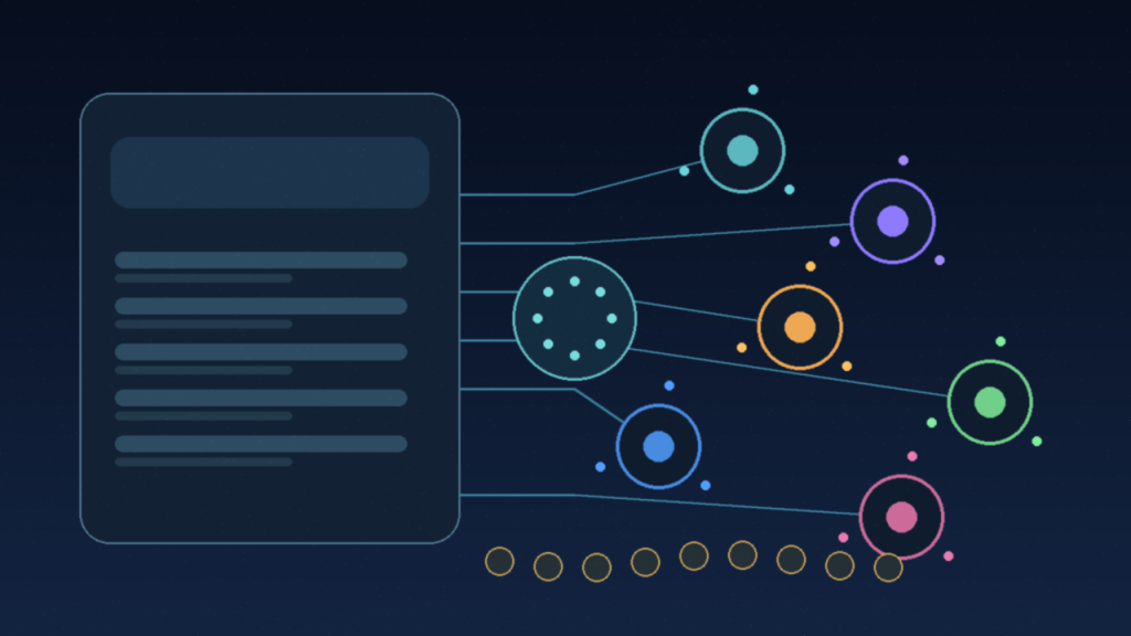 抽象的支付卡片连接多个 AI 模型节点，表现 Stripe 收购 OpenRouter 后模型路由与计费中间层的变化