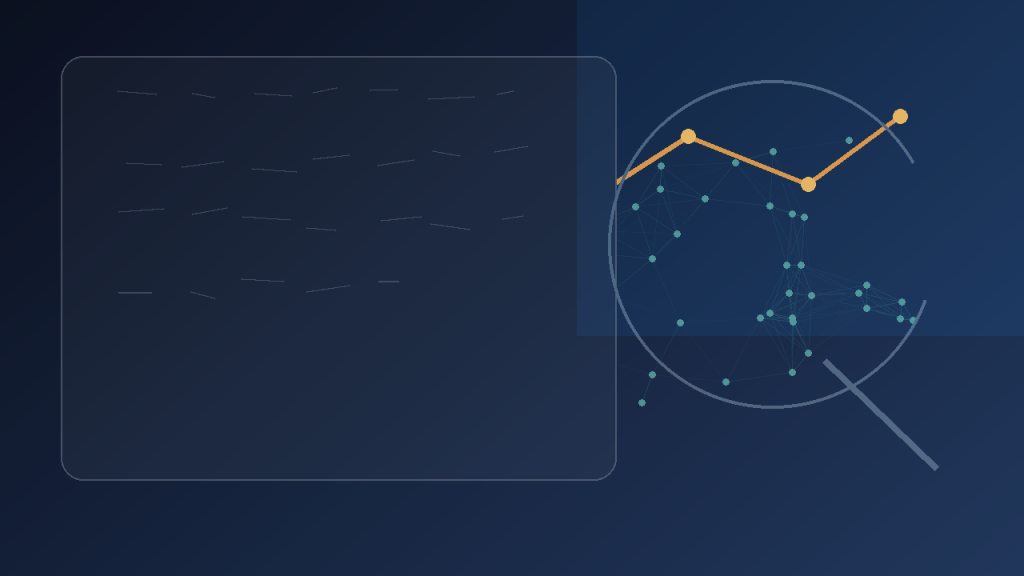 Abstract math grid, counterexample path, and verification network