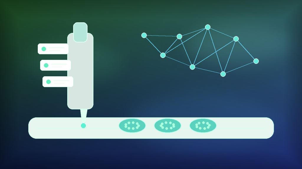 AI model connected to a wet biology lab and verification workflow